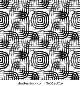 Abstract geometric pattern. A seamless vector background. Black and white texture.