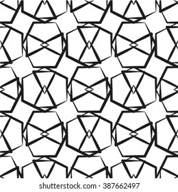 Abstract geometric pattern. A seamless vector background. Black and white texture.