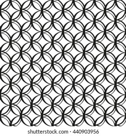 Abstract geometric pattern. A seamless vector background. Black and white texture.