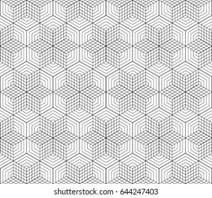 Abstract geometric pattern. A seamless vector background. Black and white texture.