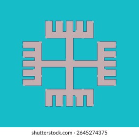 An Abstract Geometric Pattern Set Against a Vibrant Blue Background for Visual Appeal