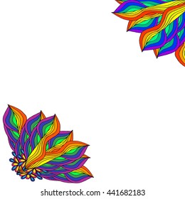 Abstract geometric pattern shape on a white background separately