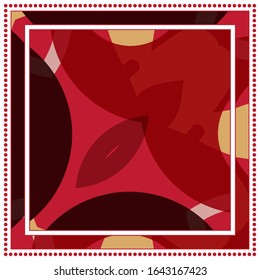 Abstract geometric pattern for silk scarf, hijab, shawl design. Ethnic motif for textile fabric print. Geometrical ornament with shapes and lines elements, colorful background