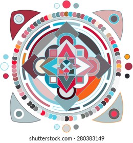 Abstract geometric pattern similar to a mandala