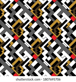 Abstract geometric pattern of simple shapes with texture. Stock vector illustration.