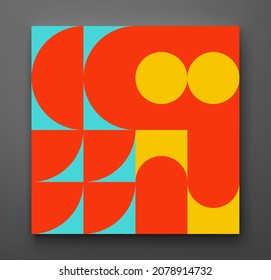 Abstract geometric pattern with simple shapes. Vector illustration for brochure, poster, card, invitation, poster, textile print, presentation, flyer or banner.