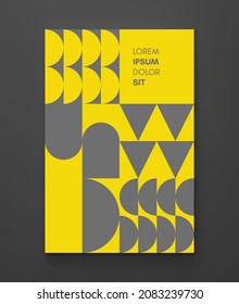 Abstract geometric pattern with simple shapes. Vector illustration for brochure, poster, card, invitation, poster, textile print, presentation, flyer or banner.
