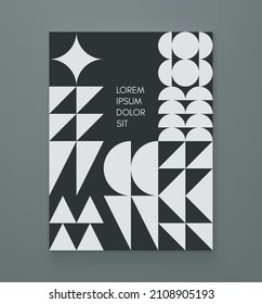 Abstract geometric pattern with simple shapes. Vector illustration for brochure, poster, card, invitation, poster, textile print, presentation, flyer or banner.