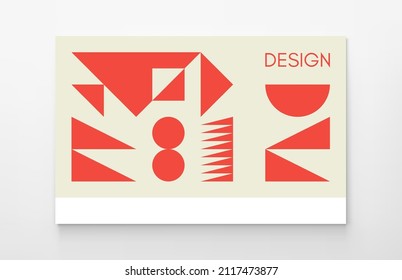 Abstract geometric pattern with simple shapes. Vector illustration for brochure, poster, card, invitation, poster, textile print, presentation, flyer or banner.