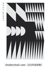 Abstract geometric pattern with simple shapes. Vector illustration for brochure, poster, card, invitation, poster, textile print, presentation, flyer or banner.