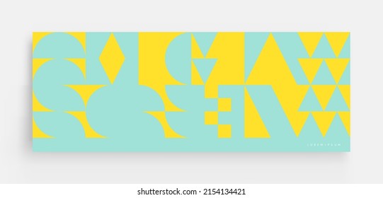 Abstract geometric pattern with simple shapes. Vector illustration for brochure, poster, card, invitation, poster, textile print, presentation, flyer or banner.