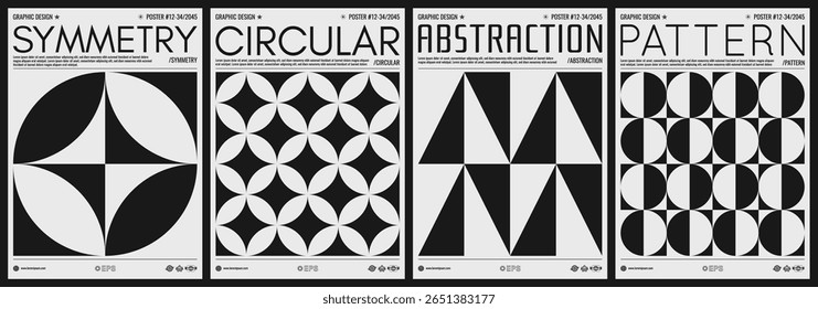 Abstract geometric pattern with simple shapes. Vector illustration for brochure, poster, card, invitation, poster, textile print, presentation, flyer or banner.