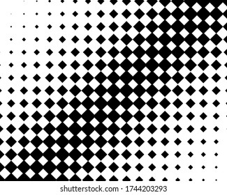  Abstract geometric pattern with small and big squares. Design element for web banners, posters, cards, wallpapers, backdrops, panels Black and white color Vector illustration