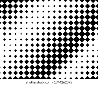  Abstract geometric pattern with small and big squares. Design element for web banners, posters, cards, wallpapers, backdrops, panels Black and white color Vector illustration