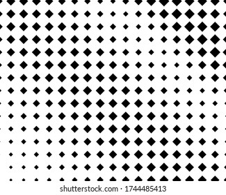  Abstract geometric pattern with small and big squares. Design element for web banners, posters, cards, wallpapers, backdrops, panels Black and white color Vector illustration