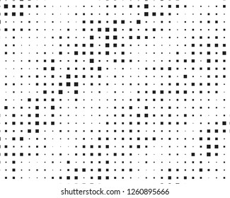 Abstract geometric pattern with small and large squares. Design element for web banners, posters, cards, wallpapers, backdrops, panels Black and white color Vector illustration