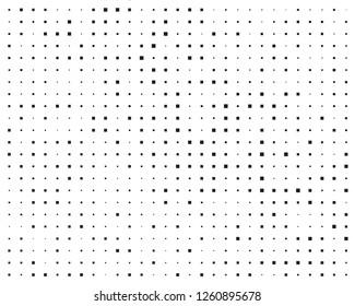 Abstract geometric pattern with small and large squares. Design element for web banners, posters, cards, wallpapers, backdrops, panels Black and white color Vector illustration