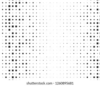 Abstract geometric pattern with small and large squares. Design element for web banners, posters, cards, wallpapers, backdrops, panels Black and white color Vector illustration