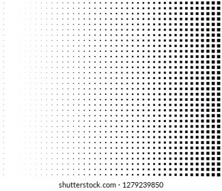 Abstract geometric pattern with small and large squares. Design element for web banners, posters, cards, wallpapers, backdrops, panels Black and white color Vector illustration