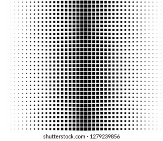 Abstract geometric pattern with small and large squares. Design element for web banners, posters, cards, wallpapers, backdrops, panels Black and white color Vector illustration