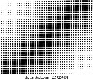 Abstract geometric pattern with small and large squares. Design element for web banners, posters, cards, wallpapers, backdrops, panels Black and white color Vector illustration
