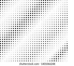 Abstract geometric pattern with small and large squares. Design element for web banners, posters, cards, wallpapers, backdrops, panels Black and white color Vector illustration
