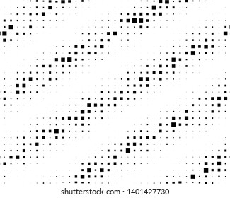 Abstract geometric pattern with small and large squares. Design element for web banners, posters, cards, wallpapers, backdrops, panels Black and white color Vector illustration