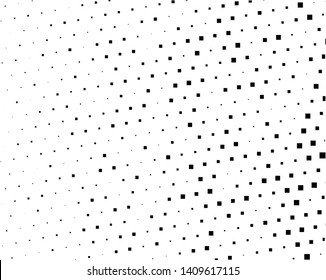 Abstract geometric pattern with small and large squares. Design element for web banners, posters, cards, wallpapers, backdrops, panels Black and white color Vector illustration