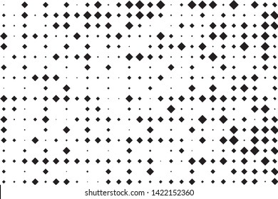 Abstract geometric pattern with small and large rhombuses. Design element for web banners, posters, cards, wallpapers, backdrops, panels Black and white color Vector illustration