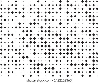 Abstract geometric pattern with small and large rhombuses. Design element for web banners, posters, cards, wallpapers, backdrops, panels Black and white color Vector illustration