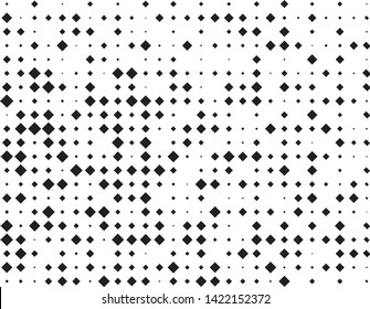 Abstract geometric pattern with small and large rhombuses. Design element for web banners, posters, cards, wallpapers, backdrops, panels Black and white color Vector illustration 