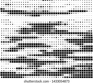 Abstract geometric pattern with small and large squares. Design element for web banners, posters, cards, wallpapers, backdrops, panels Black and white color Vector illustration