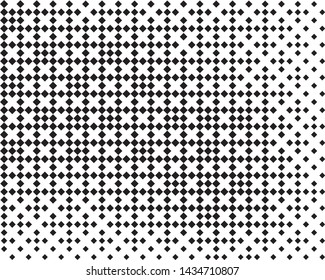 Abstract geometric pattern with small and large rhombuses. Design element for web banners, posters, cards, wallpapers, backdrops, panels Black and white color Vector illustration