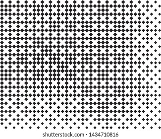 Abstract geometric pattern with small and large rhombuses. Design element for web banners, posters, cards, wallpapers, backdrops, panels Black and white color Vector illustration