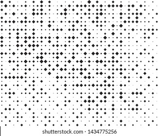 Abstract geometric pattern with small and large rhombuses. Design element for web banners, posters, cards, wallpapers, backdrops, panels Black and white color Vector illustration
