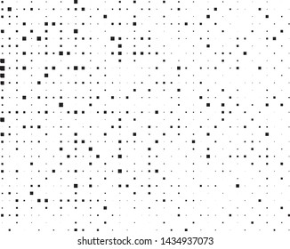 Abstract geometric pattern with small and large squares. Design element for web banners, posters, cards, wallpapers, backdrops, panels Black and white color Vector illustration