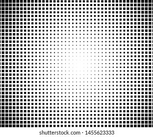 Abstract geometric pattern with small and large squares. Design element for web banners, posters, cards, wallpapers, backdrops, panels Black and white color Vector illustration