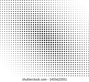 Abstract geometric pattern with small and large squares. Design element for web banners, posters, cards, wallpapers, backdrops, panels Black and white color Vector illustration