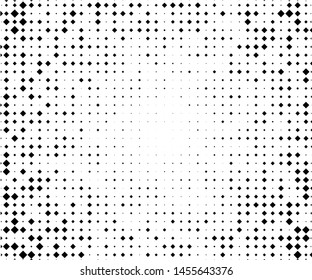 Abstract geometric pattern with small and large rhombuses. Black on white color Vector illustration