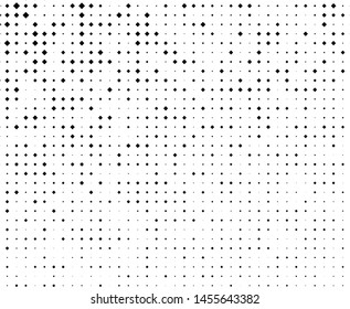 Abstract geometric pattern with small and large rhombuses. Black on white color Vector illustration