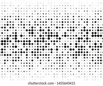 Abstract geometric pattern with small and large rhombuses. Black on white color Vector illustration