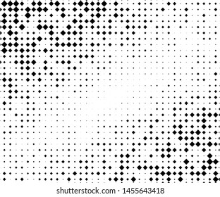 Abstract geometric pattern with small and large rhombuses. Black on white color Vector illustration