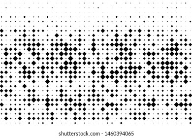 Abstract geometric pattern with small and large rhombuses. Black and white Vector illustration