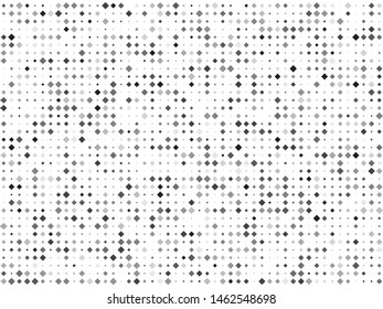 Abstract geometric pattern with small and large rhombuses. Design element for web banners, posters, cards, wallpapers, backdrops, panels Black and white color Vector illustration.