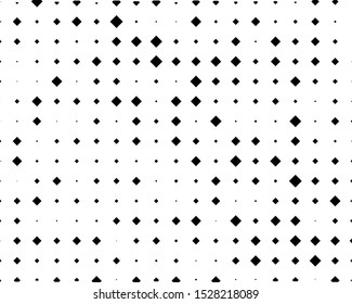 Abstract geometric pattern with small and large rhombuses. Design element for web banners, posters, cards, wallpapers, backdrops, panels Black and white color Vector illustration
