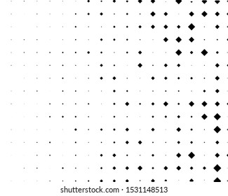 Abstract geometric pattern with small and large rhombuses. Design element for web banners, posters, cards, wallpapers, backdrops, panels Black and white color Vector illustration