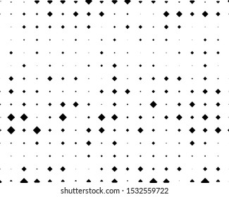Abstract geometric pattern with small and large rhombuses. Design element for web banners, posters, cards, wallpapers, backdrops, panels Black and white color Vector illustration