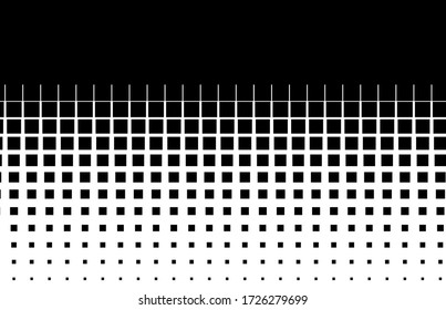 Abstract geometric pattern with small and large squares. Design element for web banners, posters, cards, wallpapers, backdrops, panels Black and white color Vector illustration