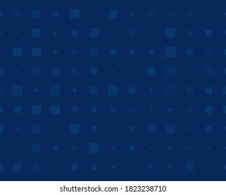 Abstract geometric pattern with small and large transparent squares. Design element for web banners, posters, cards, wallpapers, backdrops, panels Blue color Vector illustration