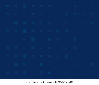 Abstract geometric pattern with small and large transparent squares. Design element for web banners, posters, cards, wallpapers, backdrops, panels Blue color Vector illustration